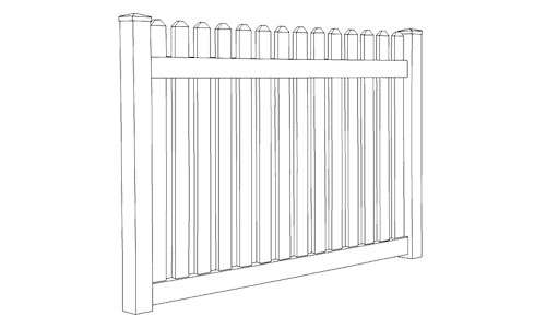 Brandywine Vinyl Picket Fence
