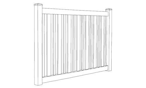 Brewster Vinyl Picket Fence