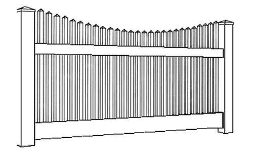 Hampton Scallop Vinyl Picket Fence