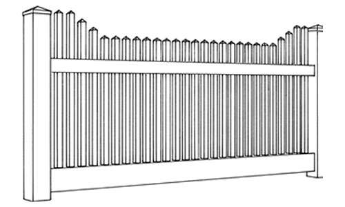 Hampton Step Vinyl Picket Fence