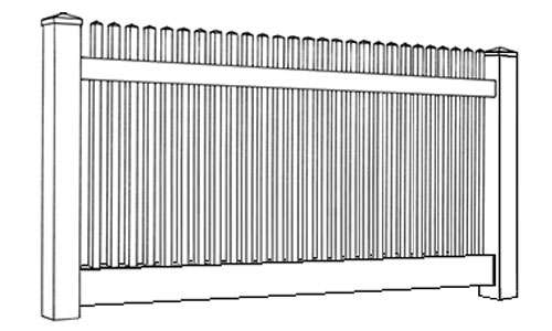 Hampton Straight Vinyl Picket Fence