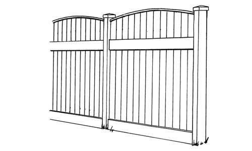 Lakeland Convex Vinyl Privacy Fence