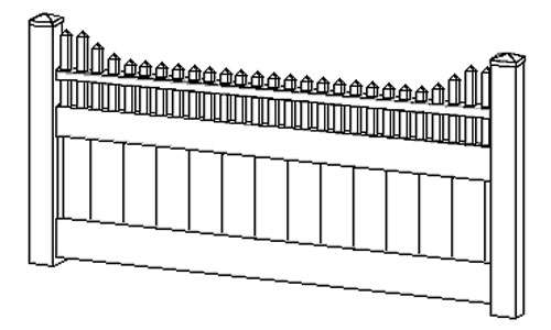 Montauk Point Step Vinyl Privacy Fence