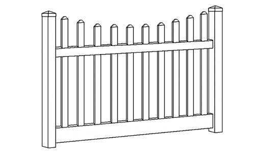 Potomac Vinyl Picket Fence