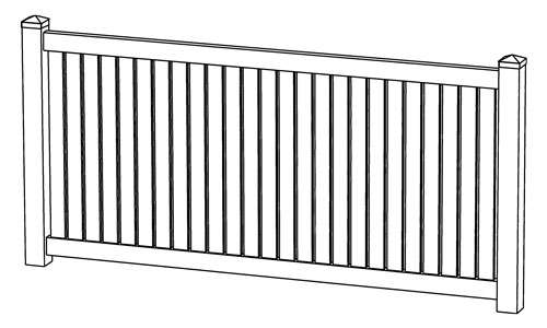 Caribbean Vinyl Semi-Privacy Fence